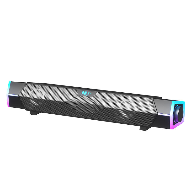

Niye bluetooth 5.3 Soudbar Dual Speaker 52mm Full Frequency Unit Subwoofer Vibrant RGB Light Wired Loudspeaker