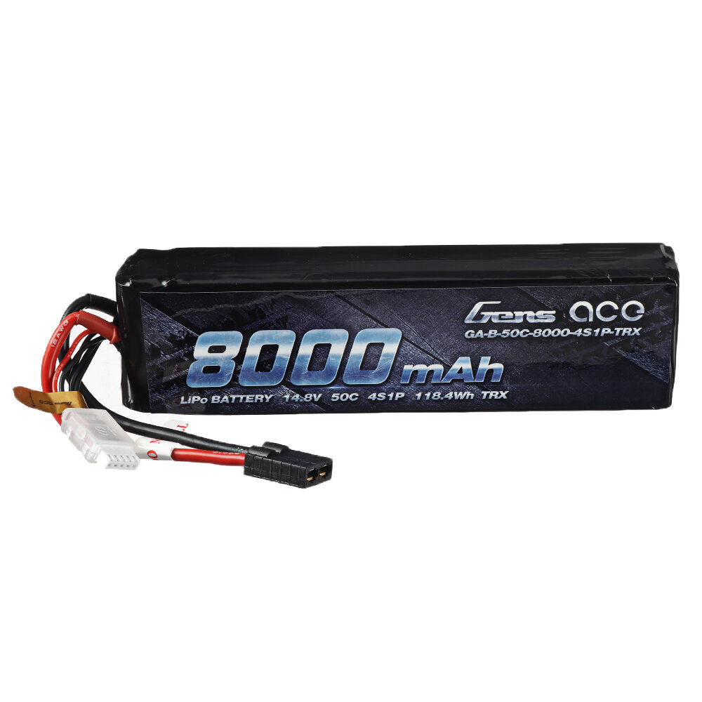 Gens ace 14.8V 8000mAh 50C 4S Lipo-batterij TRX-stekker voor RC-auto