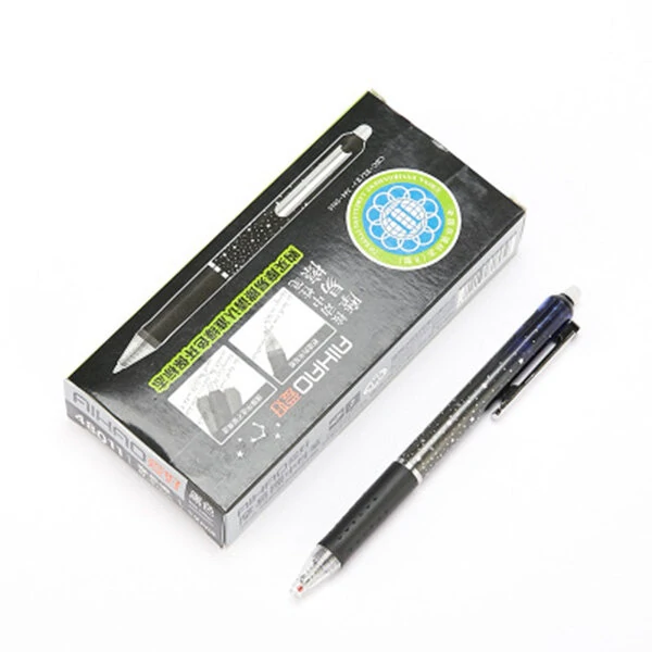 Aihao erasable pen student 0.5mm easy to wipe the gel pen starry sky press type office pen