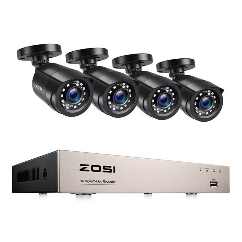 best price,zosi,c106,8ch,video,dvr,with,4pcs,2mp,1080p,camera,discount