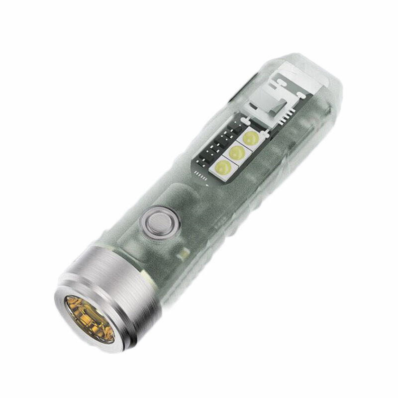 

ROVYVON Aurora A5x GITD 650Lumen EDC LED Keychain Flashlight With UV / Red Warning Side Light USB Rechargeable Mini Torc