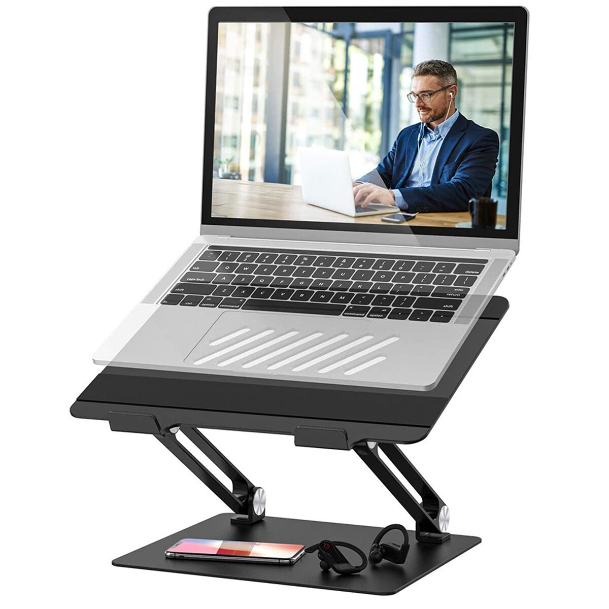 

295*230*40mm Aluminum Alloy Folding laptop Stand 11-17 Inch Portable Adjustable Computer Stand Heat Dissipation Bracket