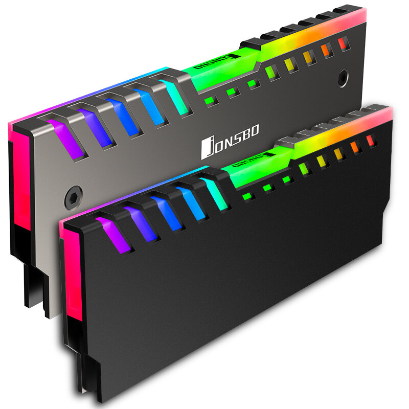 

Jonsbo NC-2 ОЗУ Радиатор Охлаждение памяти компьютера Поддержка материнской платы AURA Control Цвет RGB RAM Алюминиевый