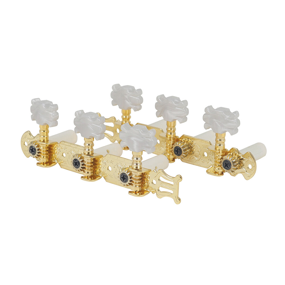 Y-75 Classical Guitar Knob Gold Flower Head Plastic Column Guitar Tuning Pegs for Guitar Parts