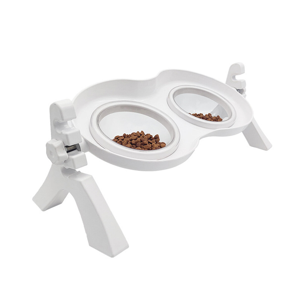 Cat Food Bowls Double Raised - Cat Feeding Bowl Double Dishes Pet Water Feeder Raised with Stand for