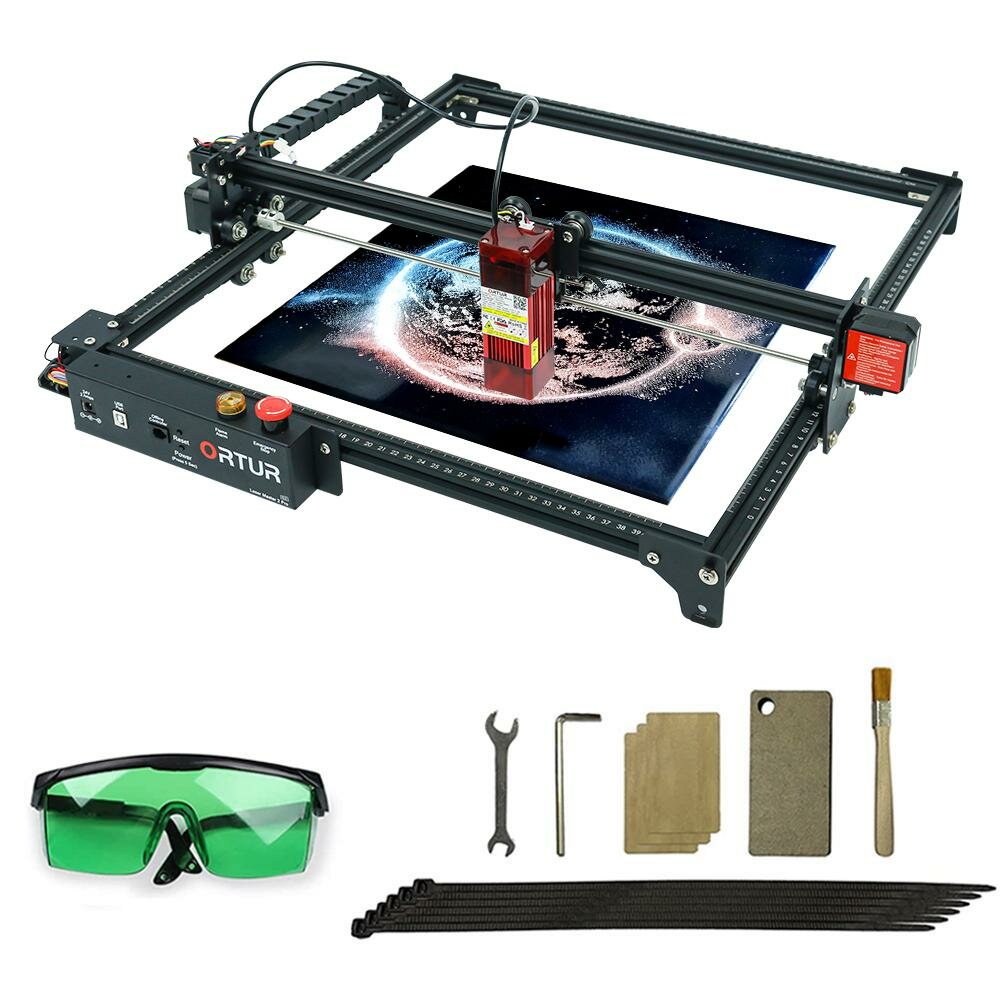 ORTUR Laser Master 2 Pro S2 LU2-4 LF SF Laser Engraving Cutting Machine 400 x 430mm Large Engraving Area Fast Speed 10,000mm/Min High Precision Laser Engraver