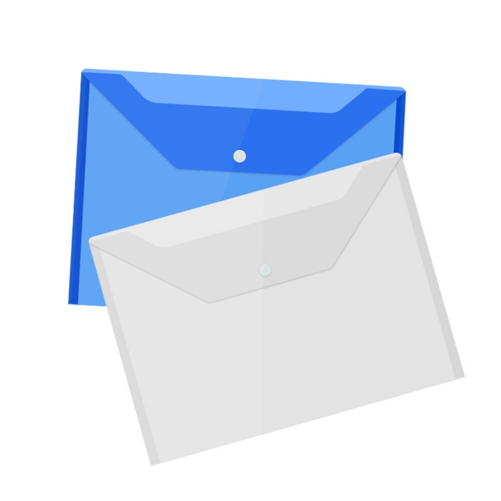 20st A4 Transparante bestandsmap met Pocket Snap Sluiting Document Organizer Plastic Archiefvak voor
