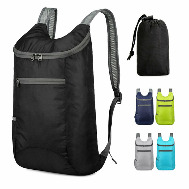 Su geçirmez katlanabilir sırt çantası Ultralight Outdoor katlanabilir spor çantası Seyahat sırt çantası Erkekler ve kadınlar için