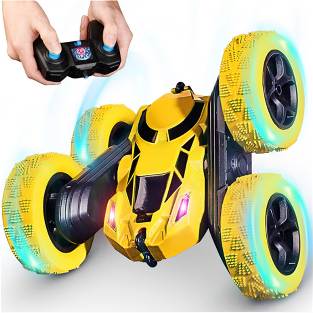 

828G 2 in 1 RC Car 2.4G 1:16 Stunt Drift Deformation LED Light Tank Tracked Jumping 360° Flip Vehicle Kids Child Toys
