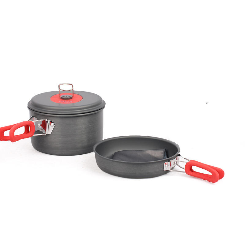 Alocs CW-C29 1-2 Persons Cookware Portable Picnic Cooking Pot Pan Bowl Cooker Set