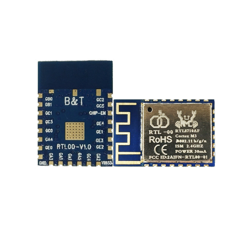 

AI-Thinker® WiFi RTL8710AF Serial Port to WiFi Wireless Transparent Transmission PCB Onboard Antenna RTL-00 Module Commu