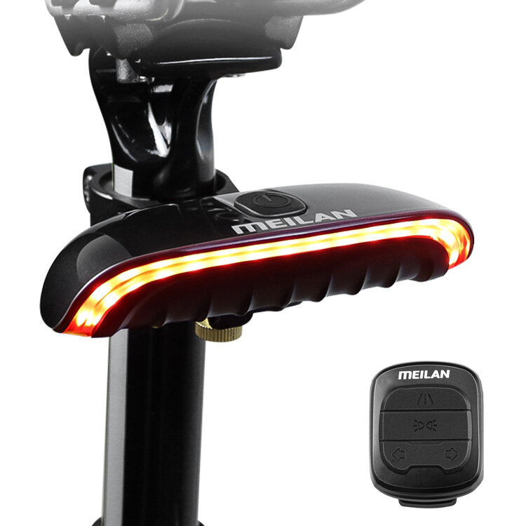 

MEILAN CUTE EYE Smart Auto Brake Sensing Bike Taillight Waterproof USB Charging 8 Modes Safety Warning Rear Light with R
