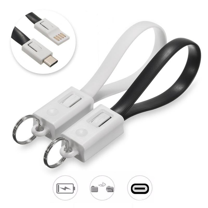 

Type C to USB 2.0 Fast Charging 0.2m/0.66ft Sync Data Cable Keychain Key Ring