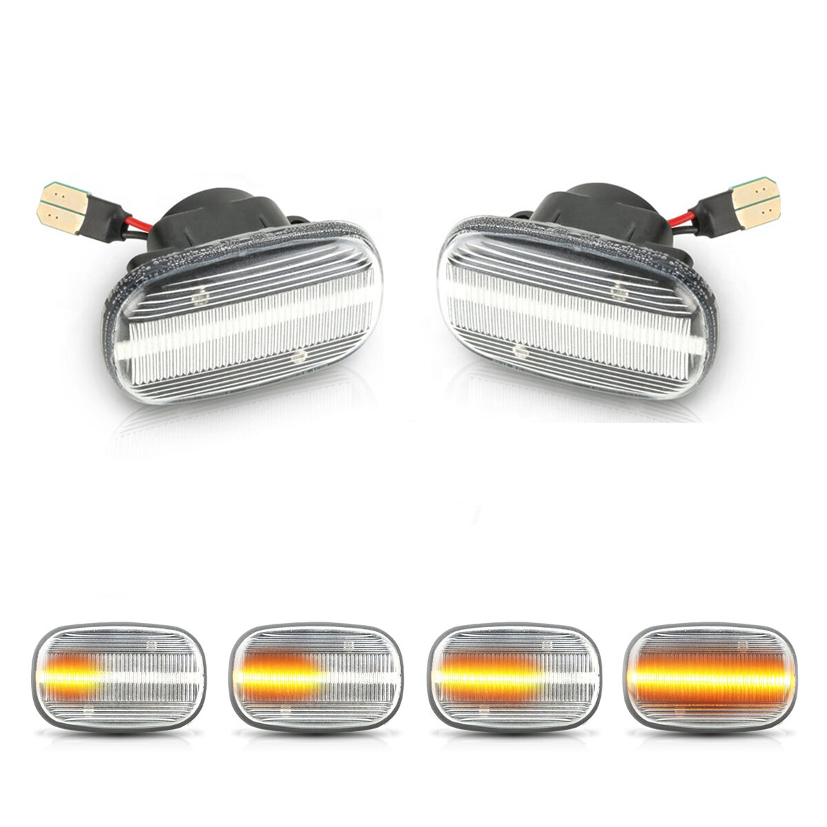 Dynamic LED Side Marker Light Repeater Indicator Lamp Turn Signal Pair For Toyota