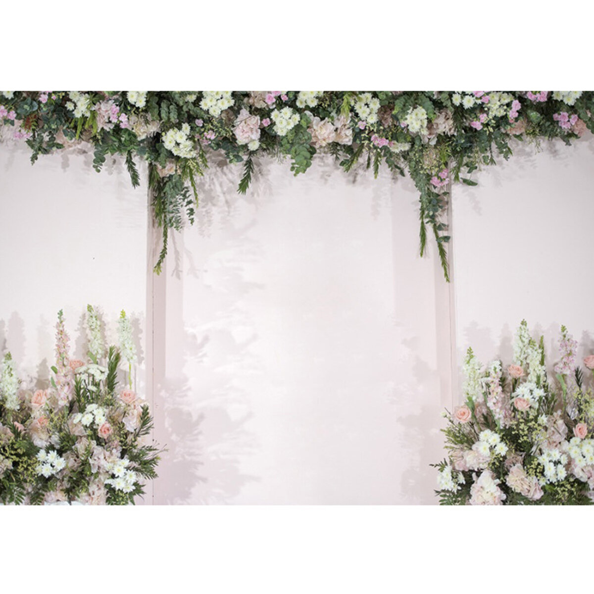 Witte bloemen bruiloft fotografie achtergrond gordijn partij foto achtergrond doek decoratie rekwisi