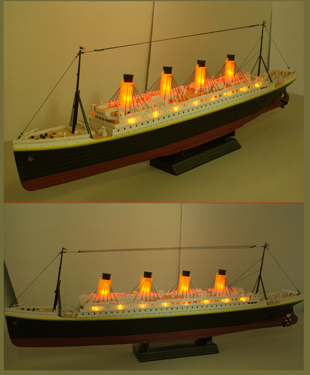 NQD 757 1/325 2.4G 80cm Simulatie Titanic RC Boot Elektrisch scheepsmodel met licht RTR-speelgoed