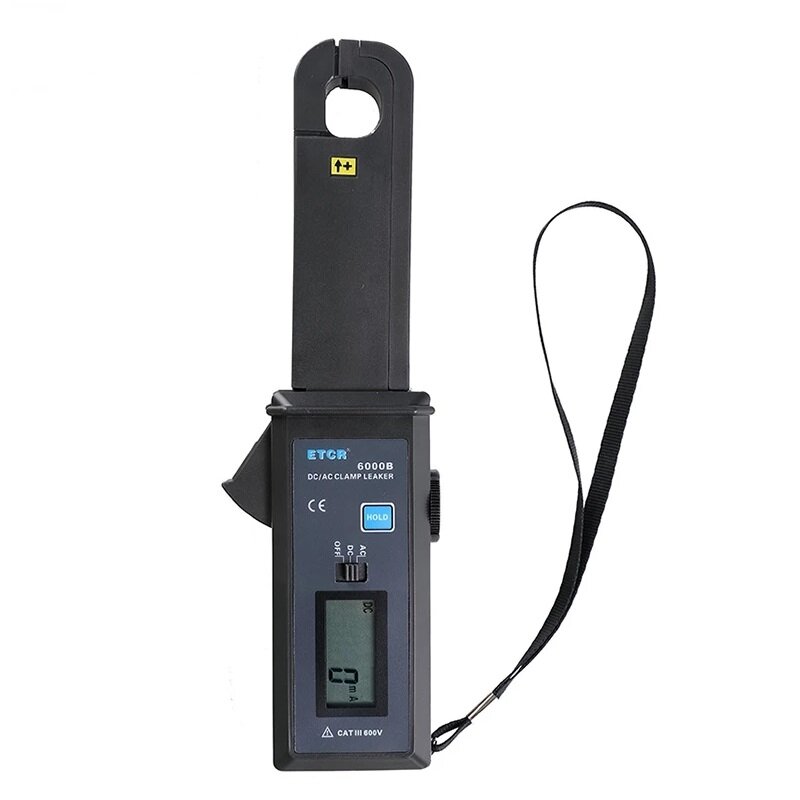 ETCR6000B DC / AC-klem Lekstroommeter 60A Contactloze automobiel-lekstroomtangmeter
