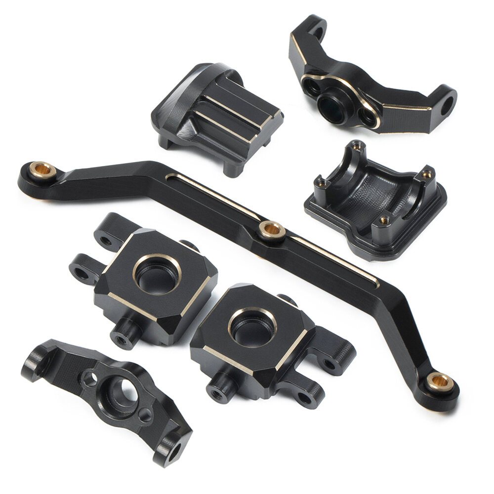 

Brass Weight Steering Link Blocks Knuckle Diff Cover Caster Blocks for 1/18 RC Crawler Car TRX4M Upgrade Parts