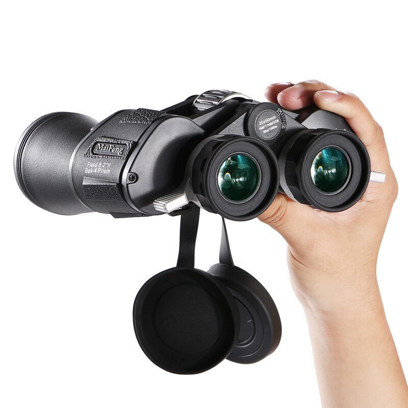 MAIFENG 20X50 Zoom BAK4 Potentes binoculares Ocular gran angular Telescopio profesional para caza cámping