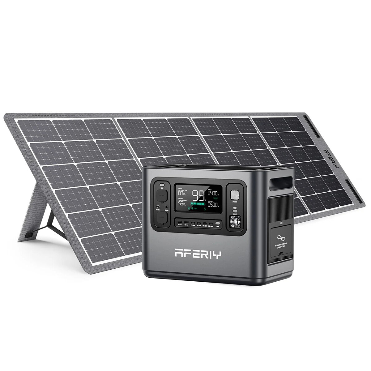 

[EU Direct] Aferiy P110 1200W 1248Wh LiFePO4 Portable Power Station +1* S200 200W Solar Panel UPS Pure Sine Wave Camping