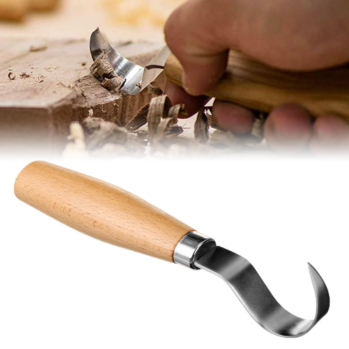 Wood Carving Hook Spoon Chisel Woodworking Cutter Craft Sharp Edge Tool 