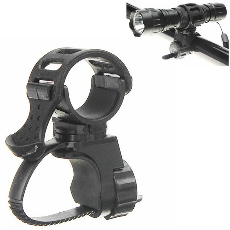 

360 Degree Bike Bicycle Torch Mount Holder With Clip Clamp Adjustable Light Lamp Flashlight Holder
