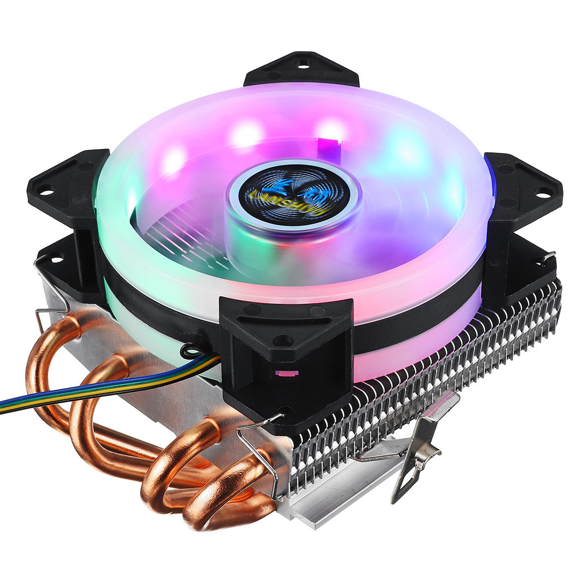 

CPU Cooler 4 Heatpipes 90mm 4Pin LED RGB Cooling Fan for LGA 775/1155/1151/1150/1366 AMD