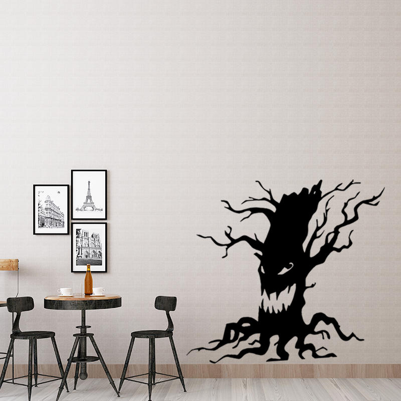Miico FX3014 هالوين ملصق الكرتون ملصق الشبح شجرة نمط ملصقات الحائط القابل للإزالة