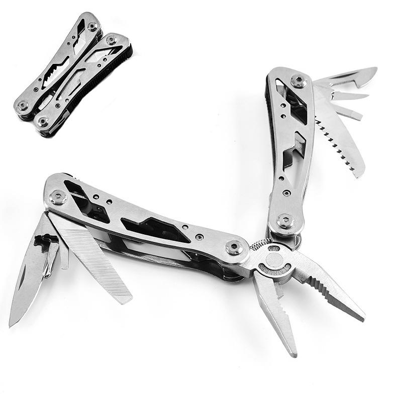 XANES® 10 in 1 Stainless Steel Folding Multifunctional Pliers Mini EDC Knife Tools Portable Screwdriver Bottle Opener