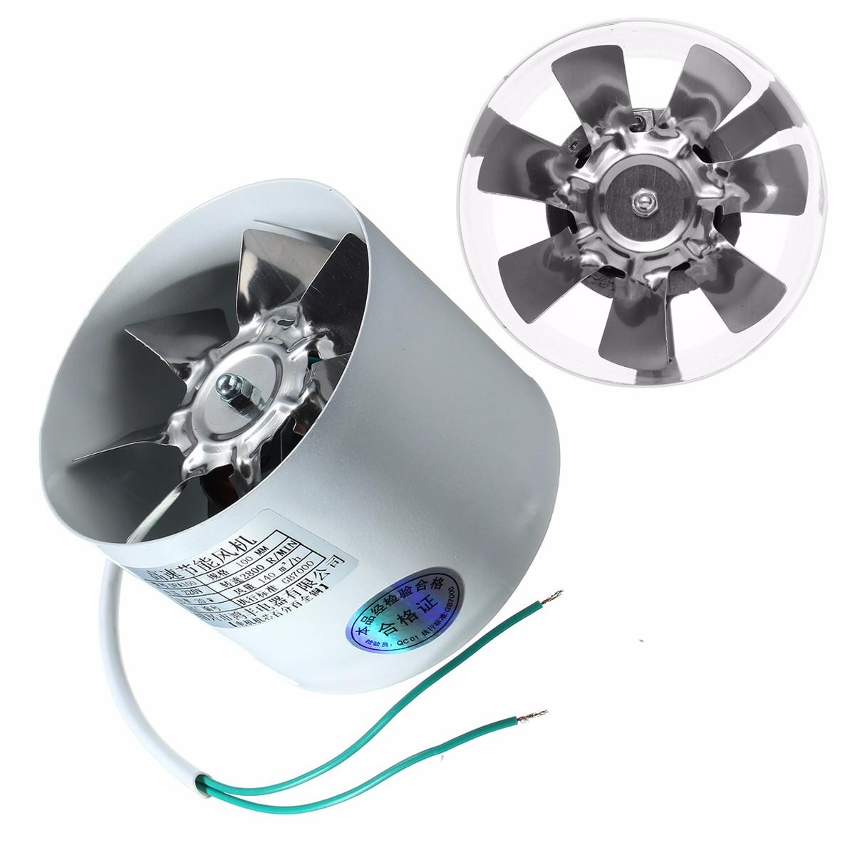 

4" Inline Duct Booster Fan Air Exhaust Home Blower Grow Vent Ventilator Kitchen Ventilation Fan