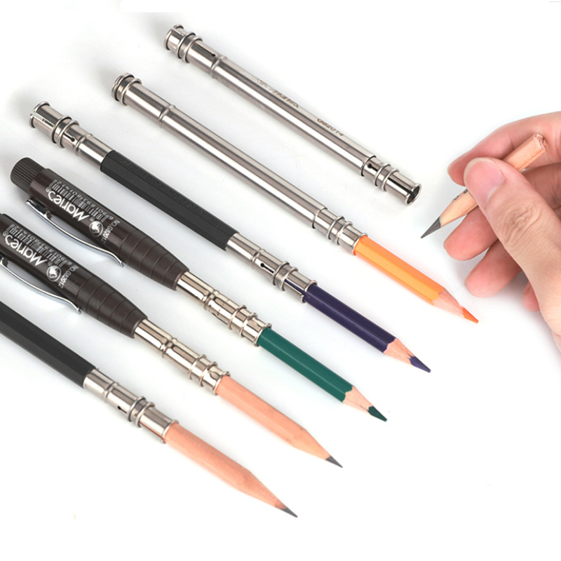 Pencils Extender with Pencil Sharperner Adjustable Rotating Pen Case Pen Holder, Banggood  - buy with discount