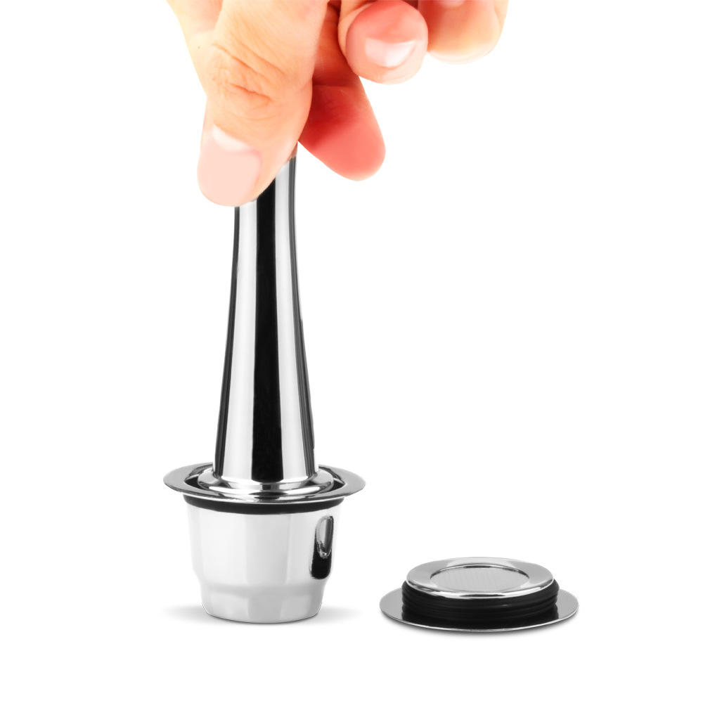 Stainless Steel Coffee Tamper For Refillable Reusable Capsule Cup Coffee Bean Press for Espresso/DOL