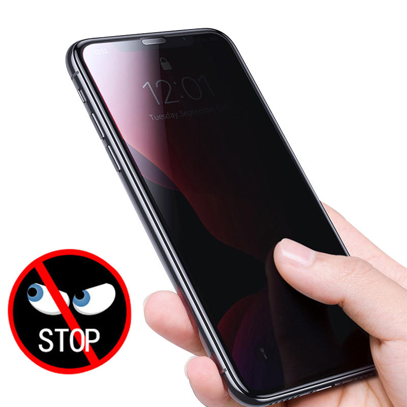 CAFELE 9H Anti-Peeping Anti-Explosion Full Coverage Tempered Glass Screen Protector for iPhone 11 6.