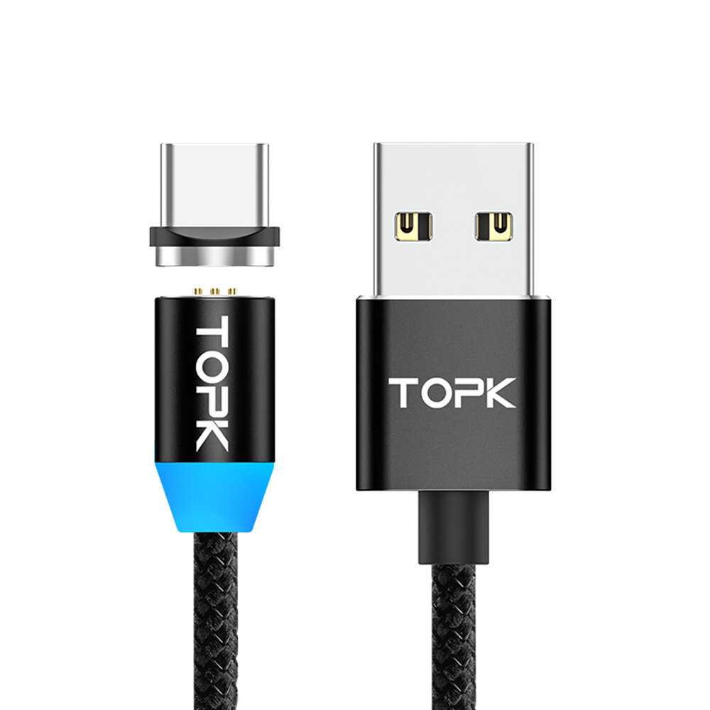 TOPK 5A Magnetische Type C Micro USB Datakabel Voor Mi9 HUAWEI Mate30 Pro Oneplus 7 Pocophone F1 Not