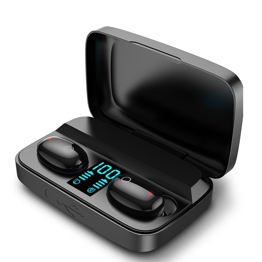 PTM W2S TWS bluetooth 5.0 Oortelefoon LED-display HiFi Stereo Touch Control HD Oproepen Hoofdtelefoo