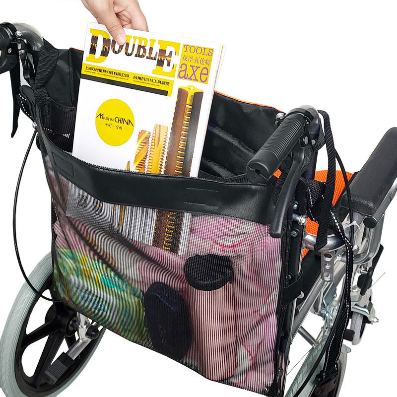 IPRee® Plastic Net Bag Verstellbare Aufbewahrungstasche für den Rollstuhl