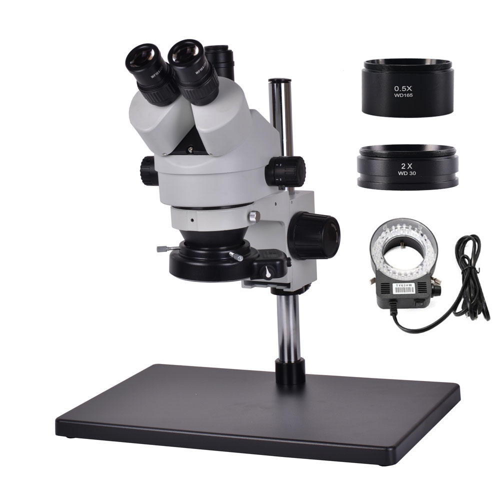 HAYEAR 3.5X~90X Zoom Magnification Stereo Microscope For Industrial PCB Repair Sturdy All-metal Pillar Stand Powerful 56