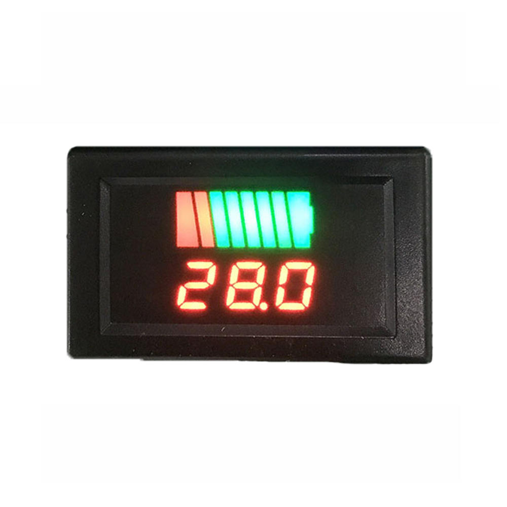 

10pcs 12-60V Car Lead Acid Battery Charge Level Indicator Battery Tester Lithium Battery Capacity Meter Dual Red LED Tes