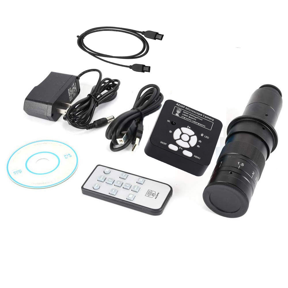 

HAYEAR 41MP HDMI 1080P 180X HD USB Digital Industry Video Inspection Microscope Camera Set TF Card Video Recorder for Mo