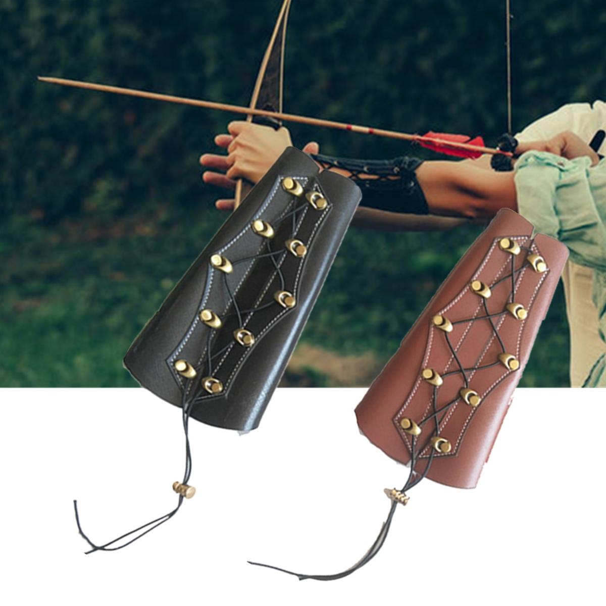 Archery Arm Guards Leather Bracer Recurve Bow Protective Accessories