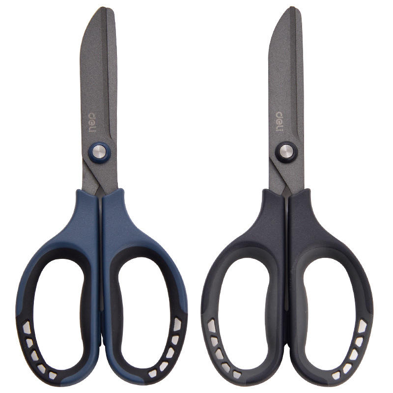 Deli Teflons Arc Scissors Coating Anti-adhesive Hand Craft Stainless Steel Office Cutting Tools Cutter 77753/77754  - buy with discount