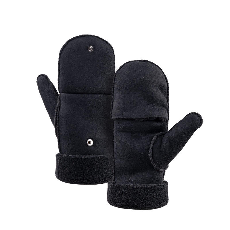 Naturehike NH19FS011 Flip Half Finger Glove Thickened Winter Warm Mittens Men Women Outdoor Camping