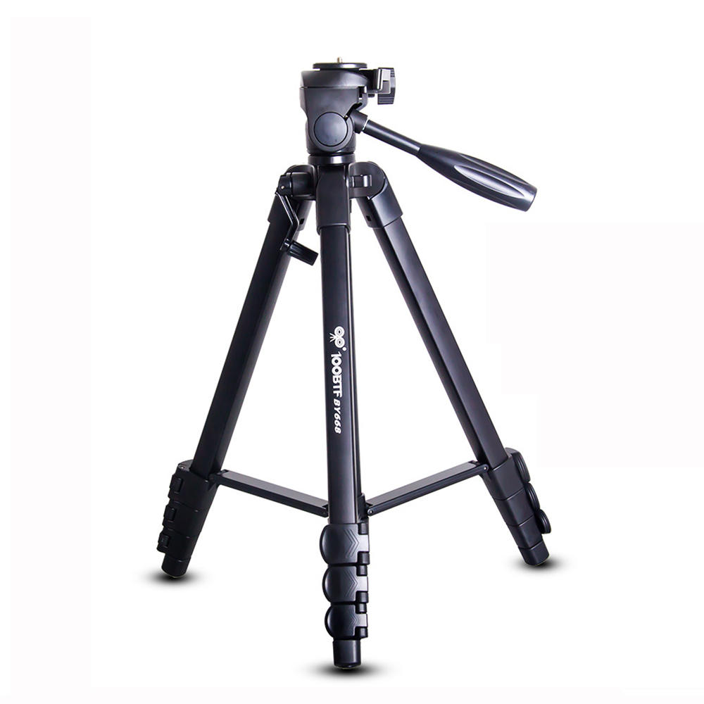 100BTF BY668 Foldable 46CM 154CM Tripod with Removable Ball Head Quick Release Plate Max Load 10KG