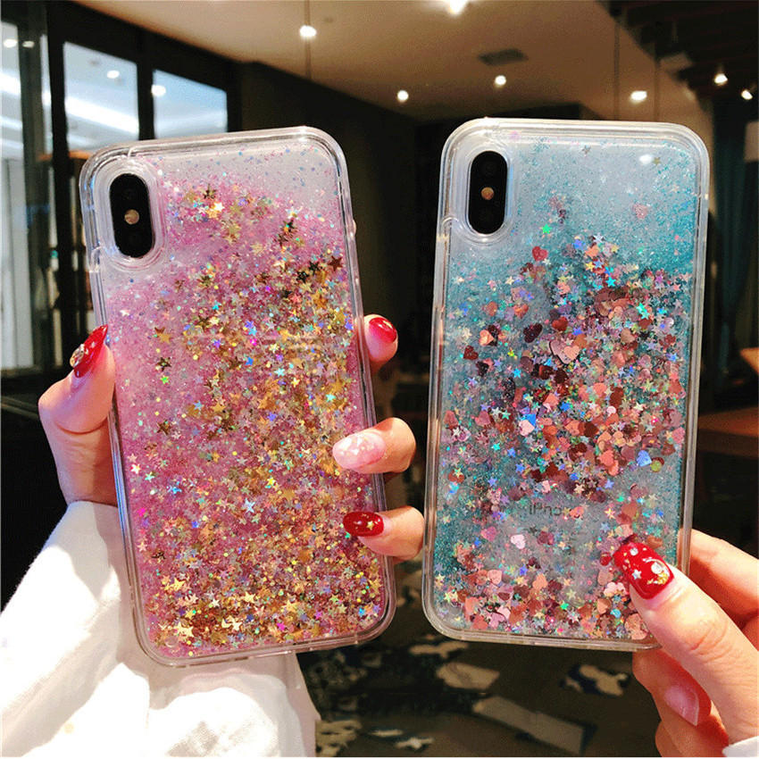 Bakeey Glitter Bling Liquid Flowing Silicone Protective Case For iPhone X/XS/XR/XS Max