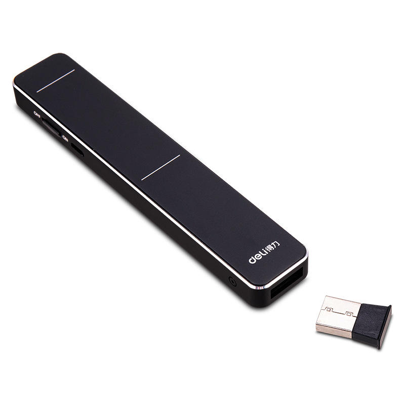 Deli 50601 Rechargeable Wireless Presenter Flip Pen Air Mouse PPT Page Pen Clicker Presentation Pen USB Remote Control