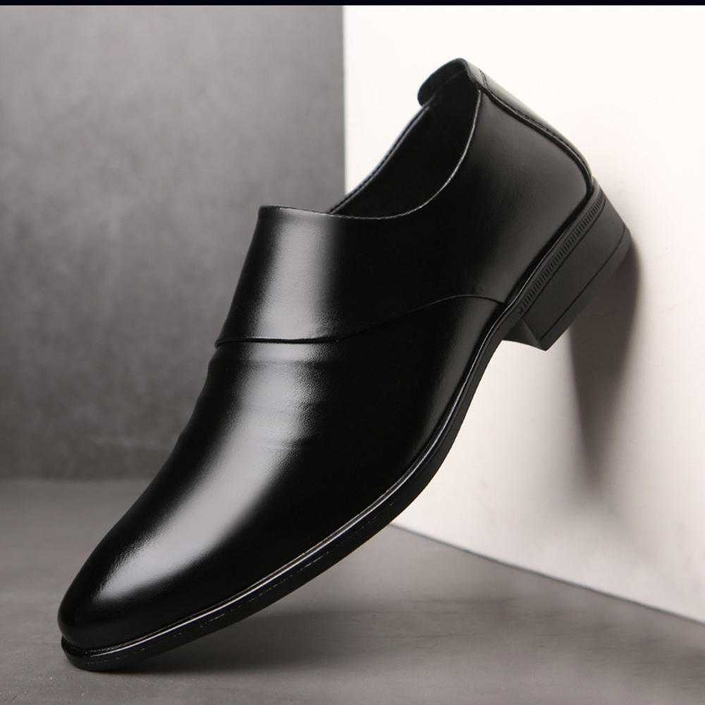 Men microfiber non slip formal shoes 