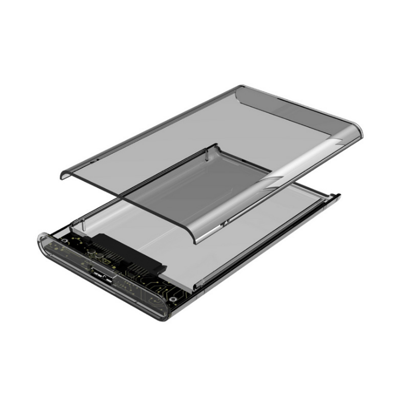 2.5インチSATA I / II/IIIハードディスク透明USB3.0 / USB2.0 HDDハードドライブエンクロージャストレージケース