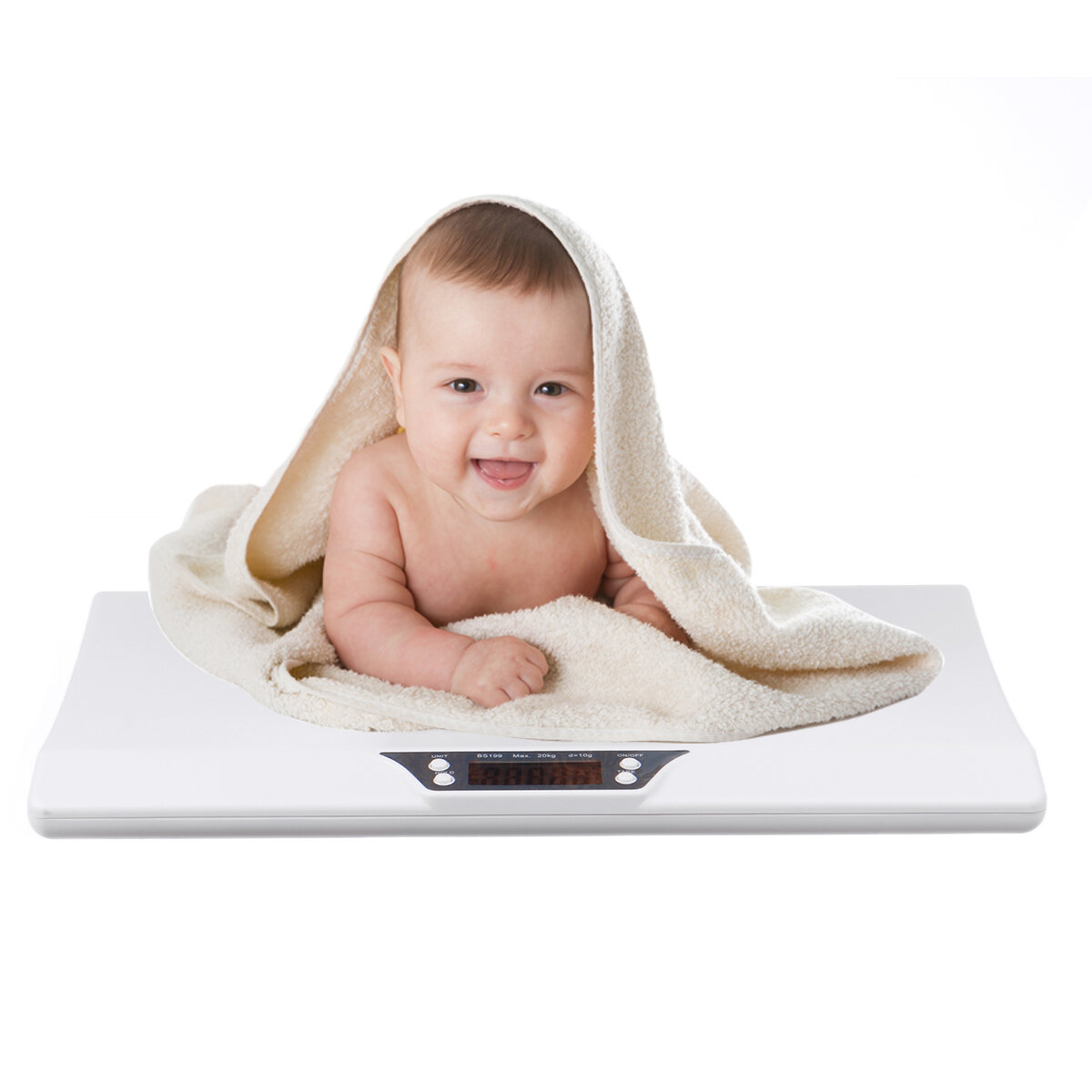 Smart Weigh 44lbx0.4oz Comfort Digitale Babyweegschaal Zuigelingen Peuters Lcd-scherm Digitale Babyw