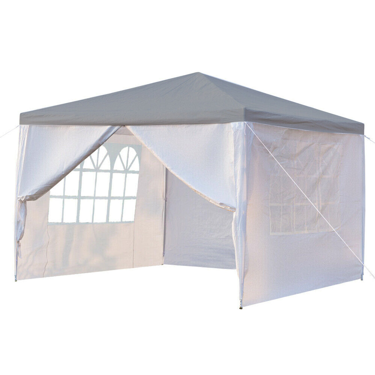 3x3m Oxford Cloth 4 Side Walls Party Tent Walls Side Waterproof Garden Patio Outdoor Sunshade Shelter Sidewall