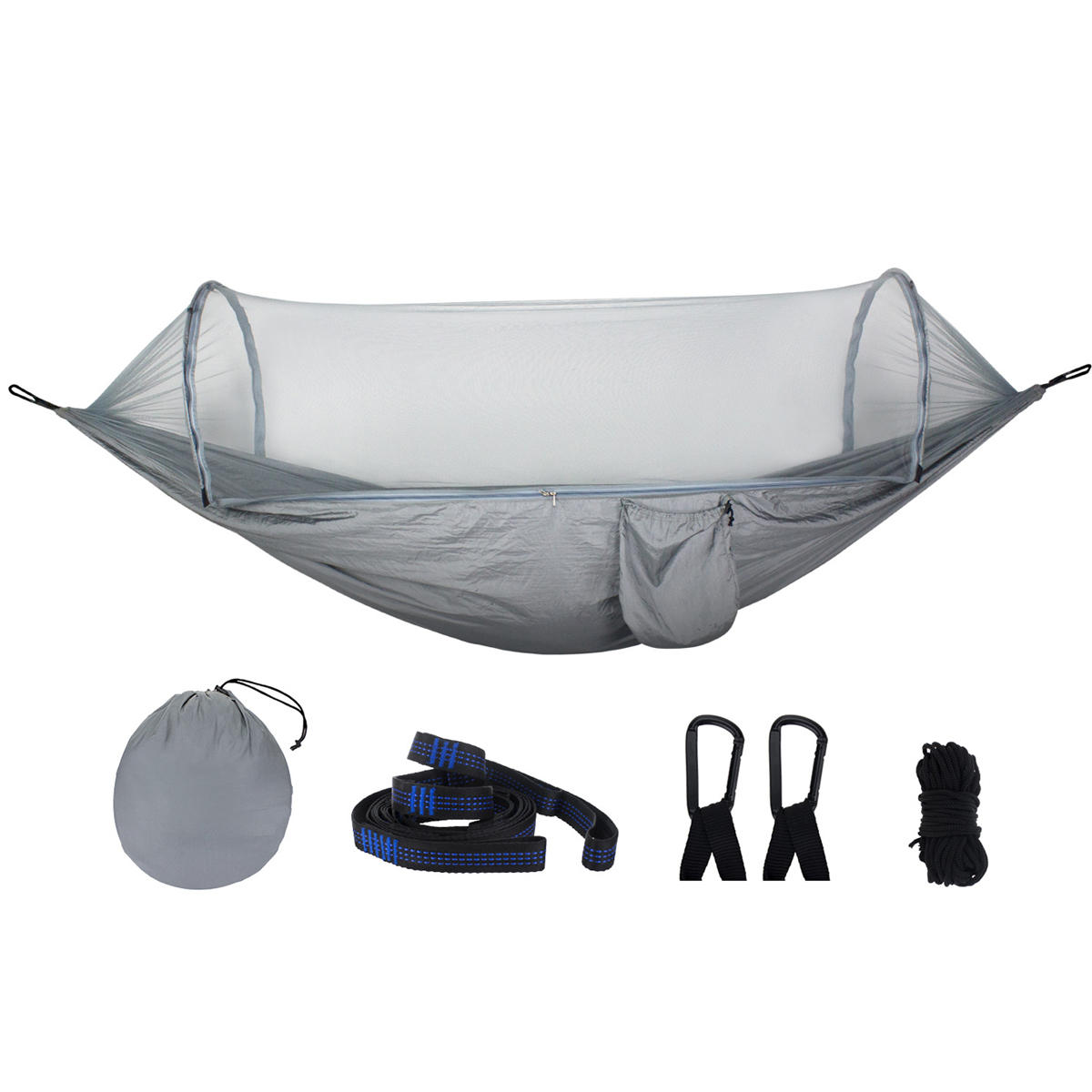 270x140cm Auto Quick Open Hammock Outdoor Camping Hanging Swing Bed With Mosquito Net Max Load 250kg  